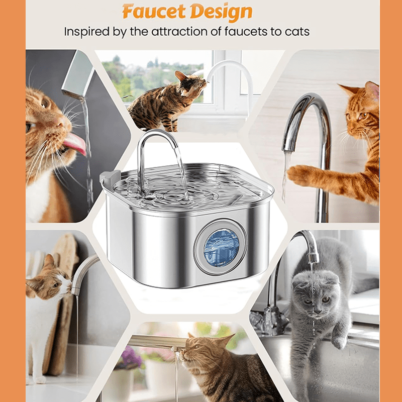 Cat Water Fountain Stainless Steel