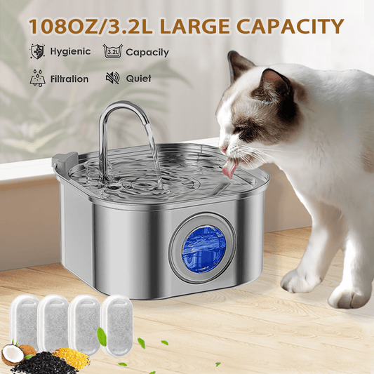 Cat Water Fountain Stainless Steel