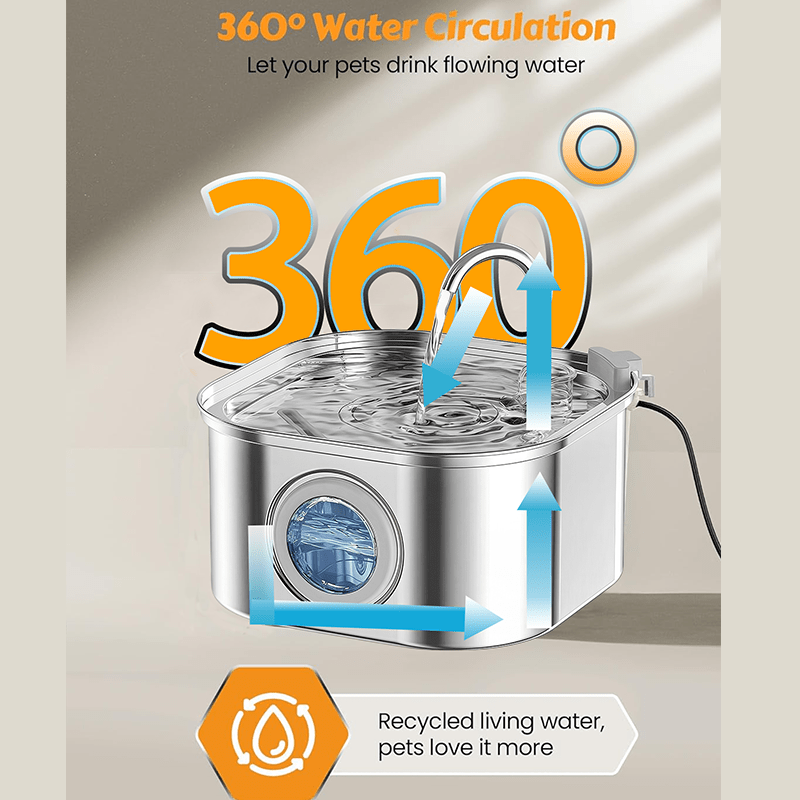 Cat Water Fountain Stainless Steel